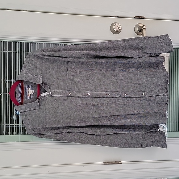 32 Bar Blues Other - 32 Bar Blues Linen Cotton Blend Long Sleeve Button-down Sz XL Houndstooth
